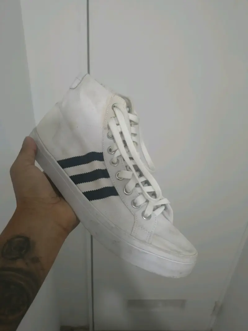 Zapatillas blancas con caña Adidas - 5