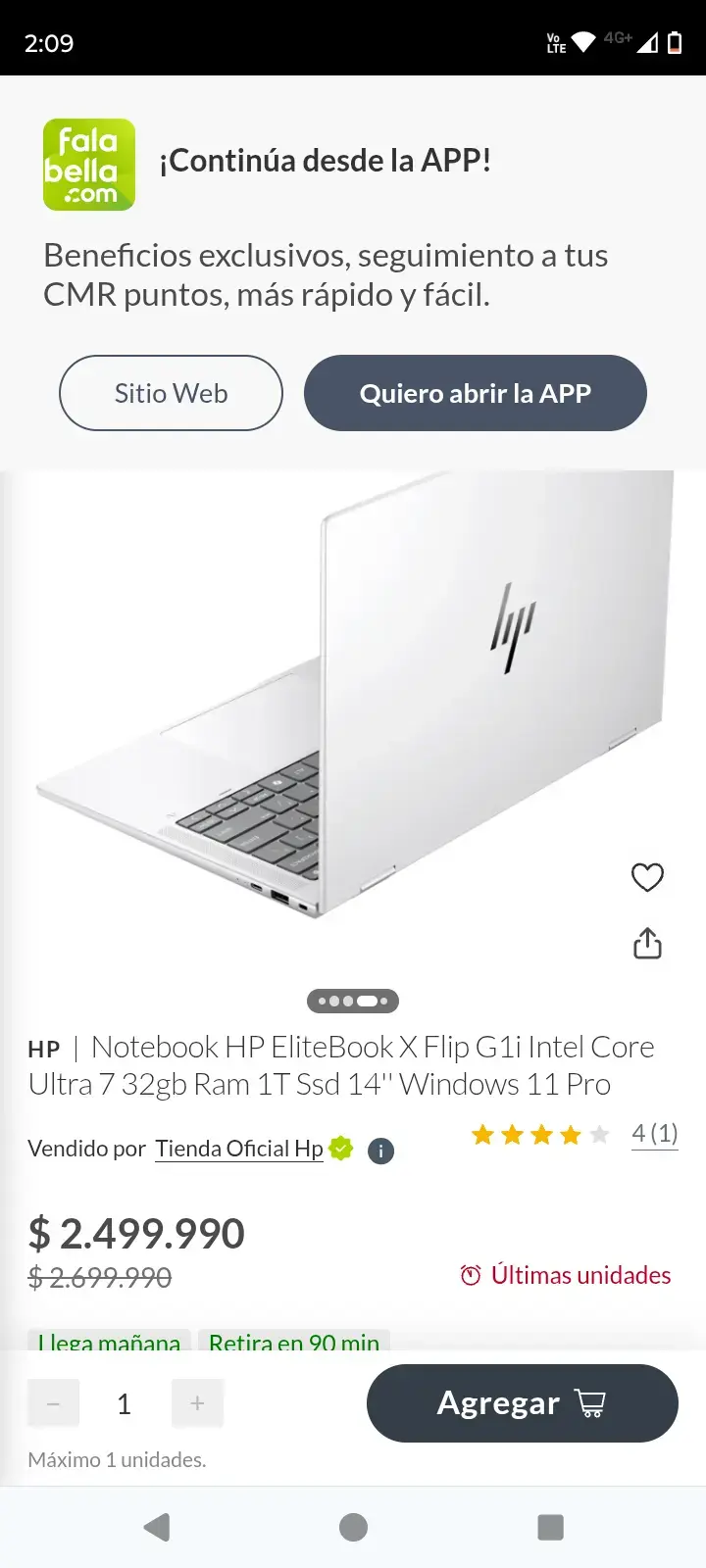 Notebook HP EliteBook 14" - 1