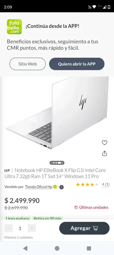 Notebook HP EliteBook 14" - miniatura 1