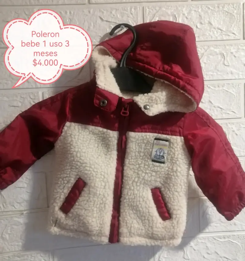 Polerón bebé polar rojo