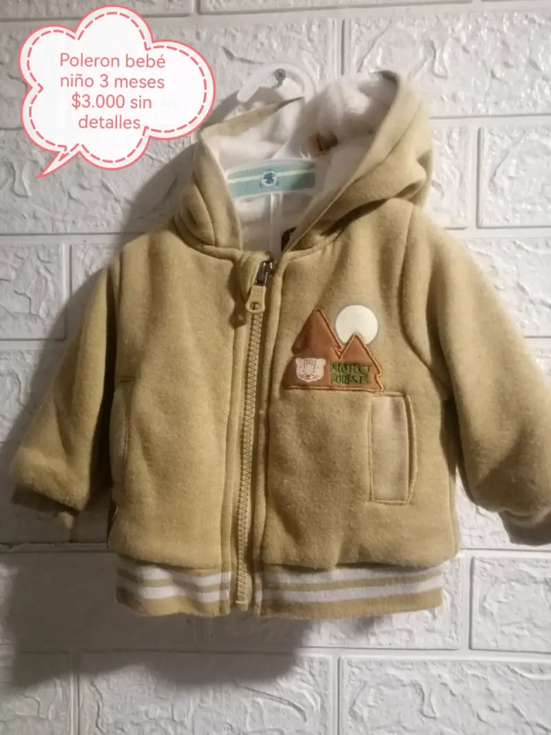 Polerón bebé beige 3 meses