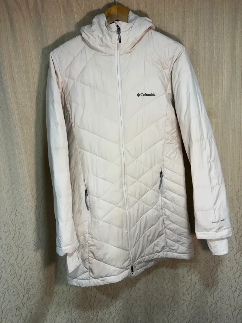 Parka blanca Columbia con capucha - 1