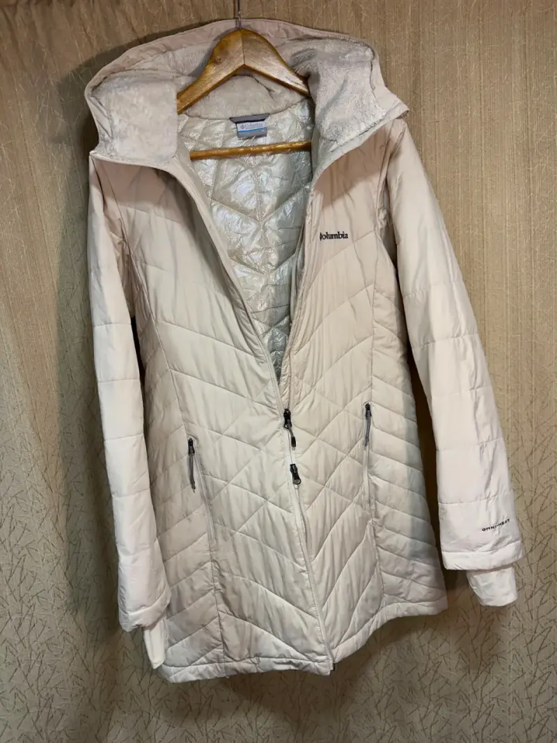 Parka blanca Columbia con capucha - 2