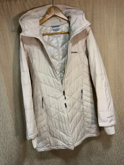Parka blanca Columbia con capucha - miniatura 2