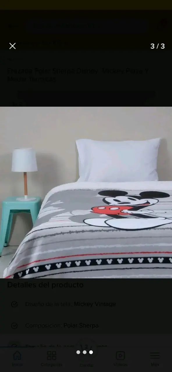 Frazada Polar Disney Mickey 1.5 plazas - 2
