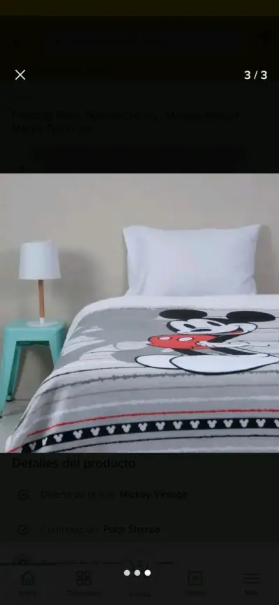 Frazada Polar Disney Mickey 1.5 plazas - miniatura 2