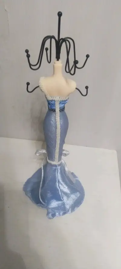 Joyero maniquí decorativo azul - miniatura 2