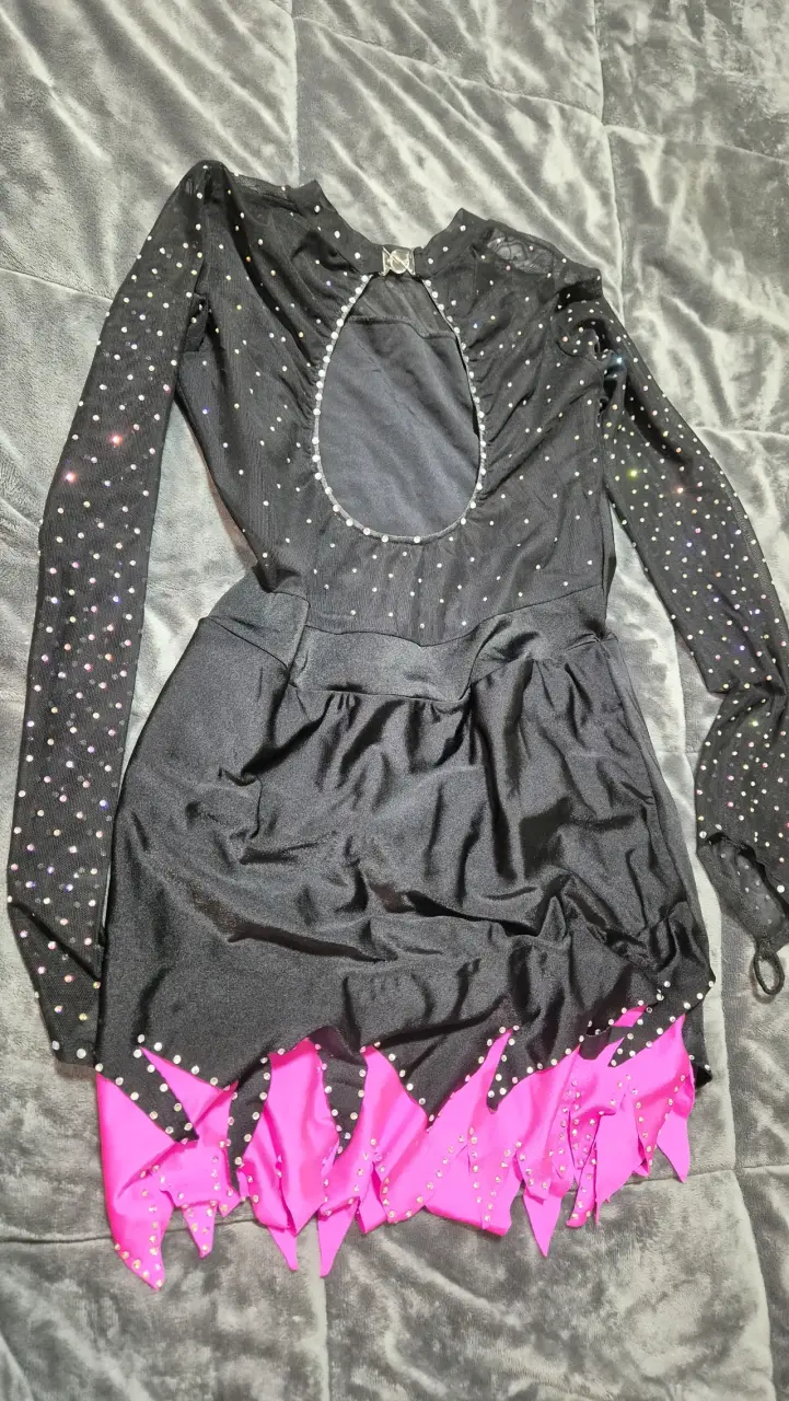 Malla de patinaje artístico negro - 5