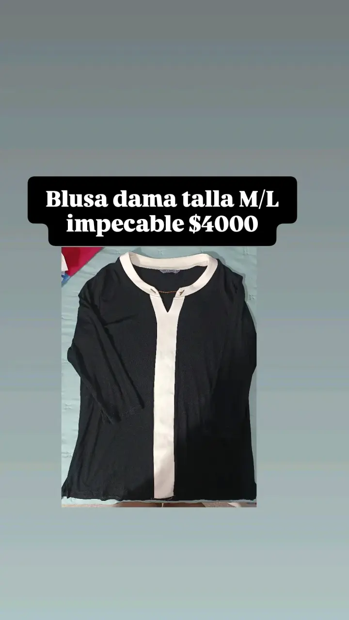 Blusa dama negro y blanco