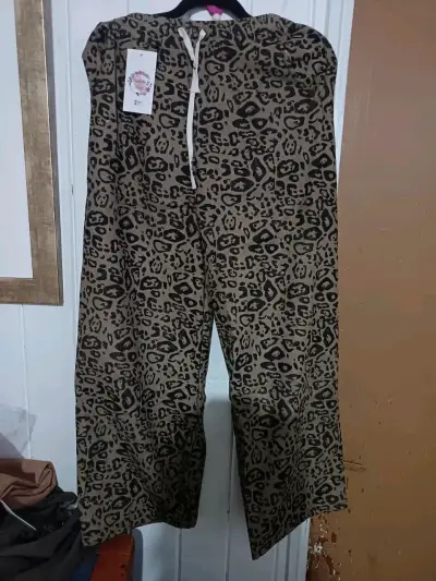 Pantalón  animal print café, negro, café oscuro - miniatura 1