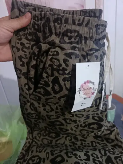 Pantalón  animal print café, negro, café oscuro - miniatura 6