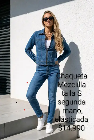 Chaqueta mezclilla para mujer - miniatura 3