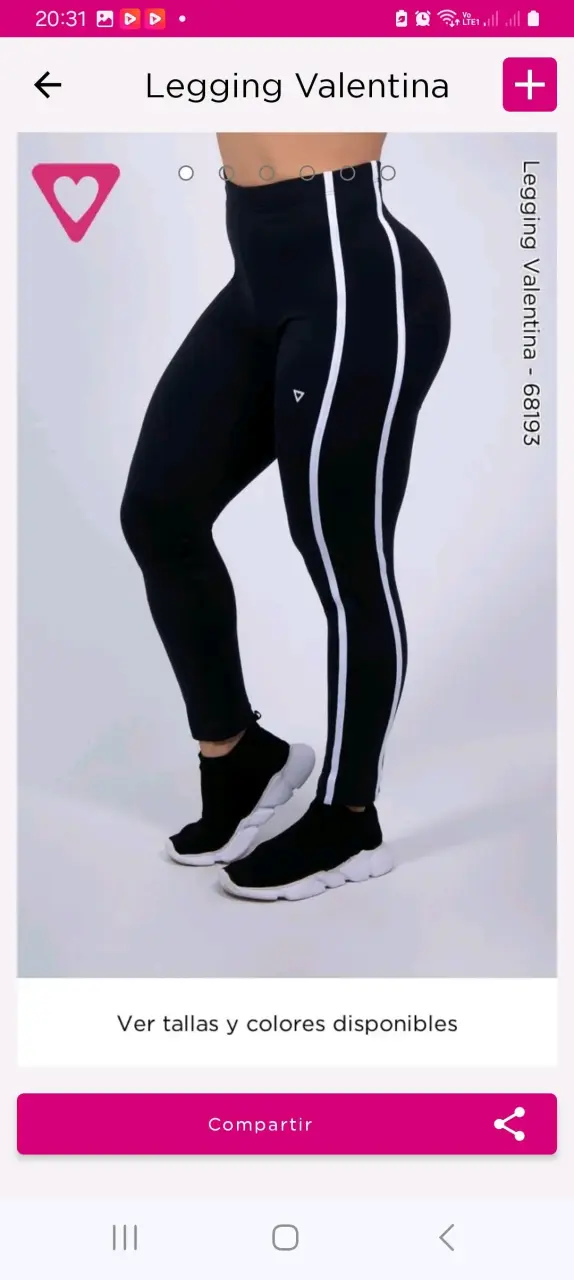 Leggings deportivos rosados - 2