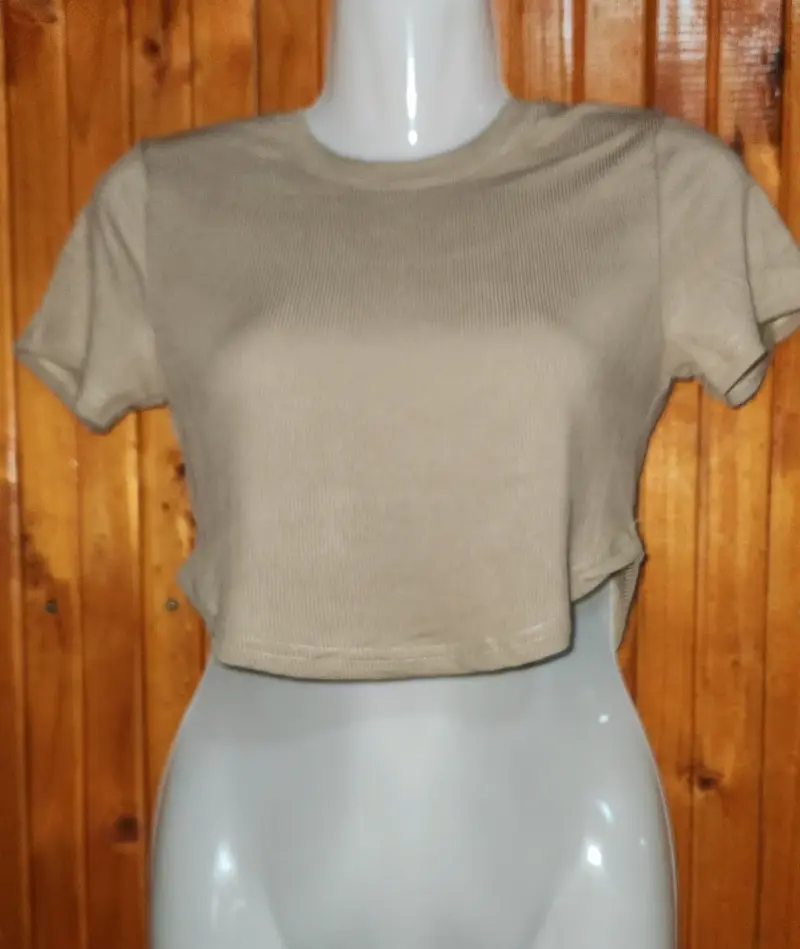Polera corta beige - 2