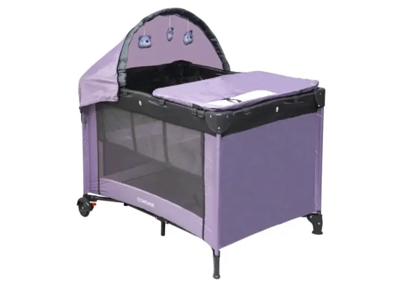 Cuna portátil morada - 2