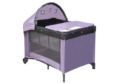 Cuna portátil morada - miniatura 2