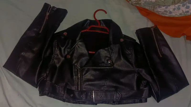 Chaqueta biker blanca y en negro - 2