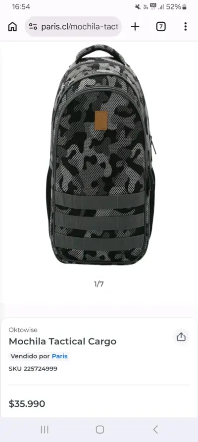 Mochila táctica camuflaje - miniatura 1