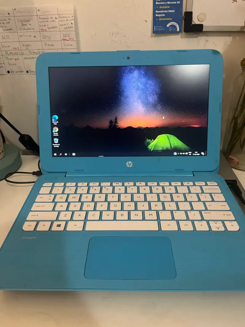 Notebook HP azul - 2