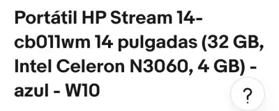 Notebook HP azul - miniatura 3