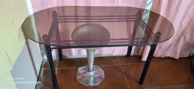 Mesa de vidrio ovalada - miniatura 3