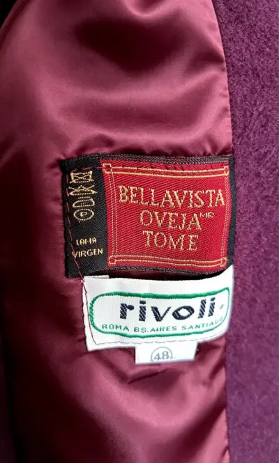 Abrigo 100% Lana Bellavista Oveja Tomé talla L - miniatura 2