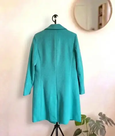 Abrigo de Paño Elegante Turquesa talla S - miniatura 2