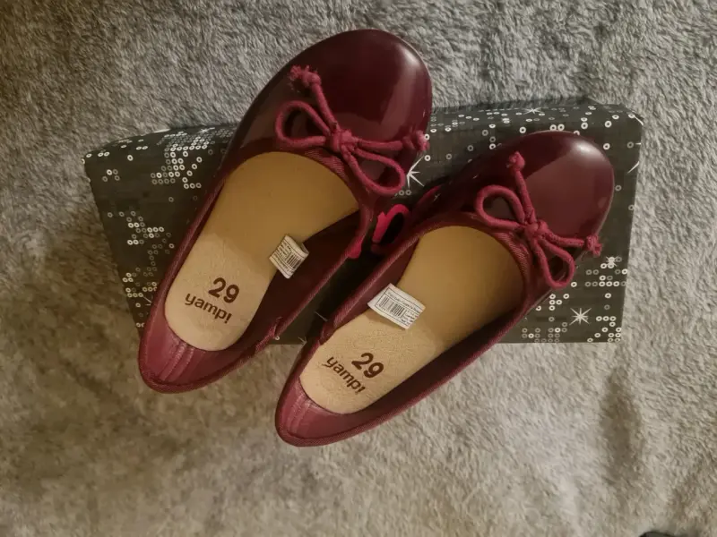 Zapatos ballerina burdeos de charol - 2