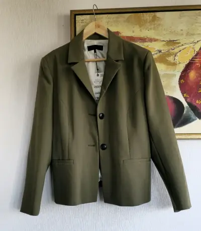 Blazer verde oliva de mujer Zara - miniatura 1