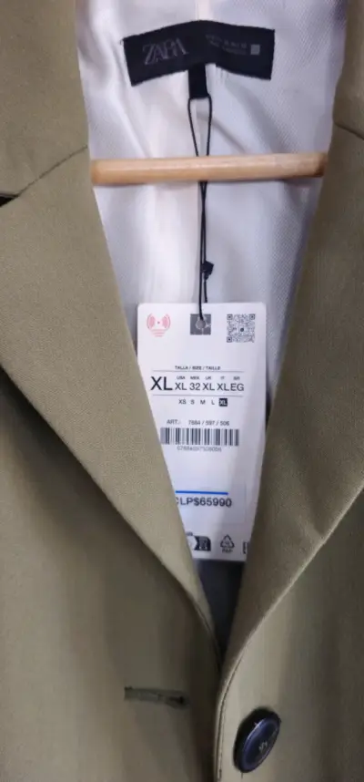 Blazer verde oliva de mujer Zara - miniatura 3