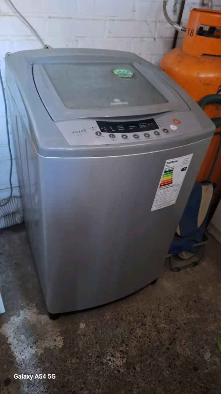 Lavadora carga superior gris