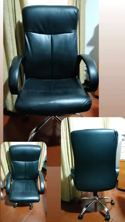 Silla de oficina ergonómica negra - miniatura 1