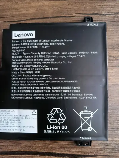 Batería Lenovo modelo L19L4PF1 - miniatura 3