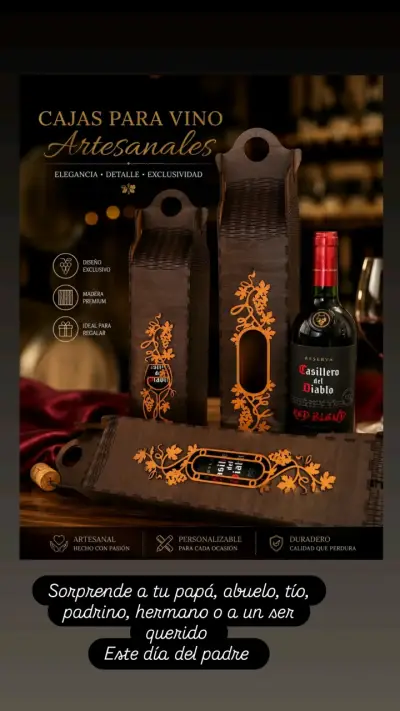 Cajas artesanales para vino - miniatura 1