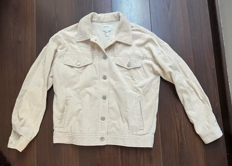Chaqueta beige de pana - 1
