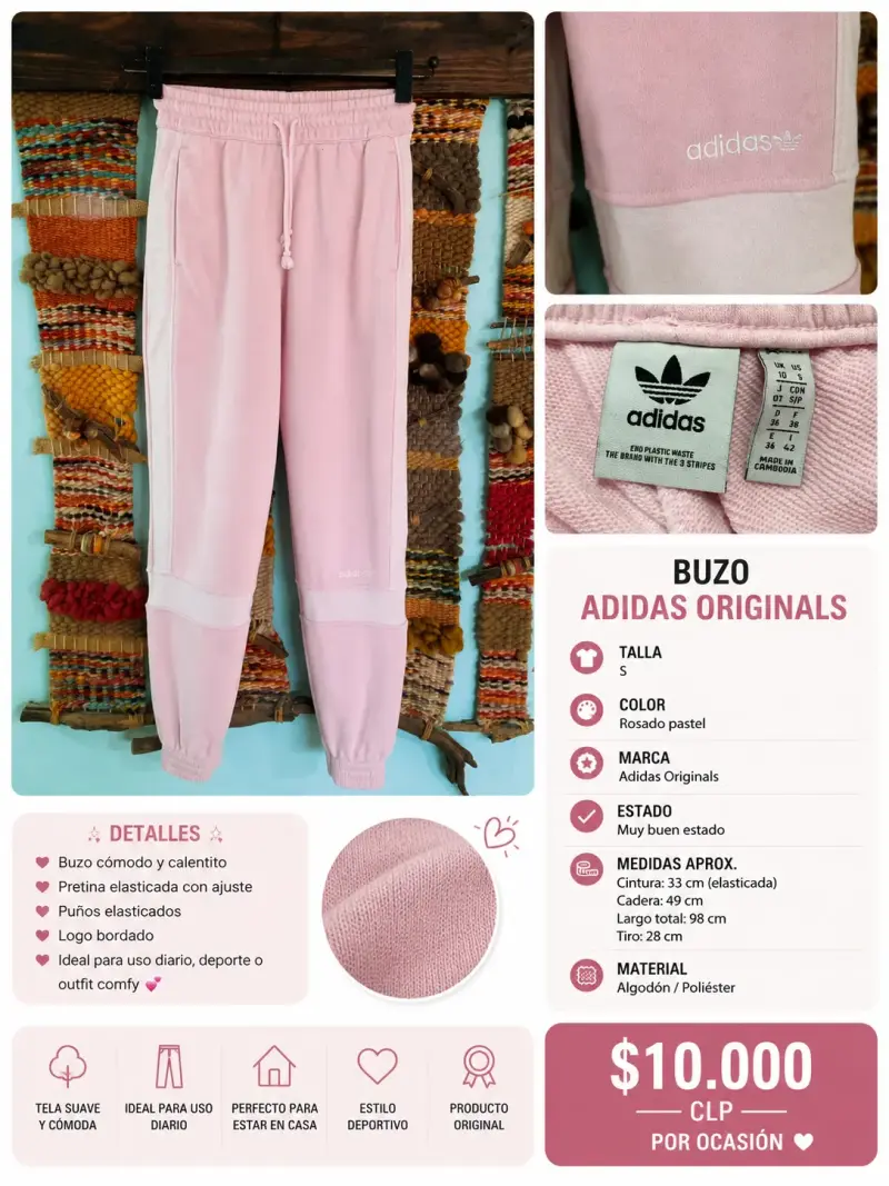 Buzo rosa Adidas Originals