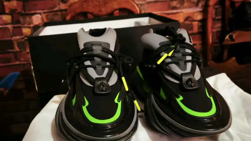 Zapatillas deportivas Balmain negras y verdes - 2
