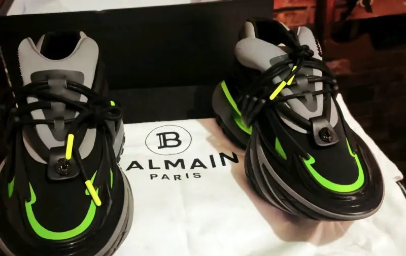 Zapatillas deportivas Balmain negras y verdes - 3