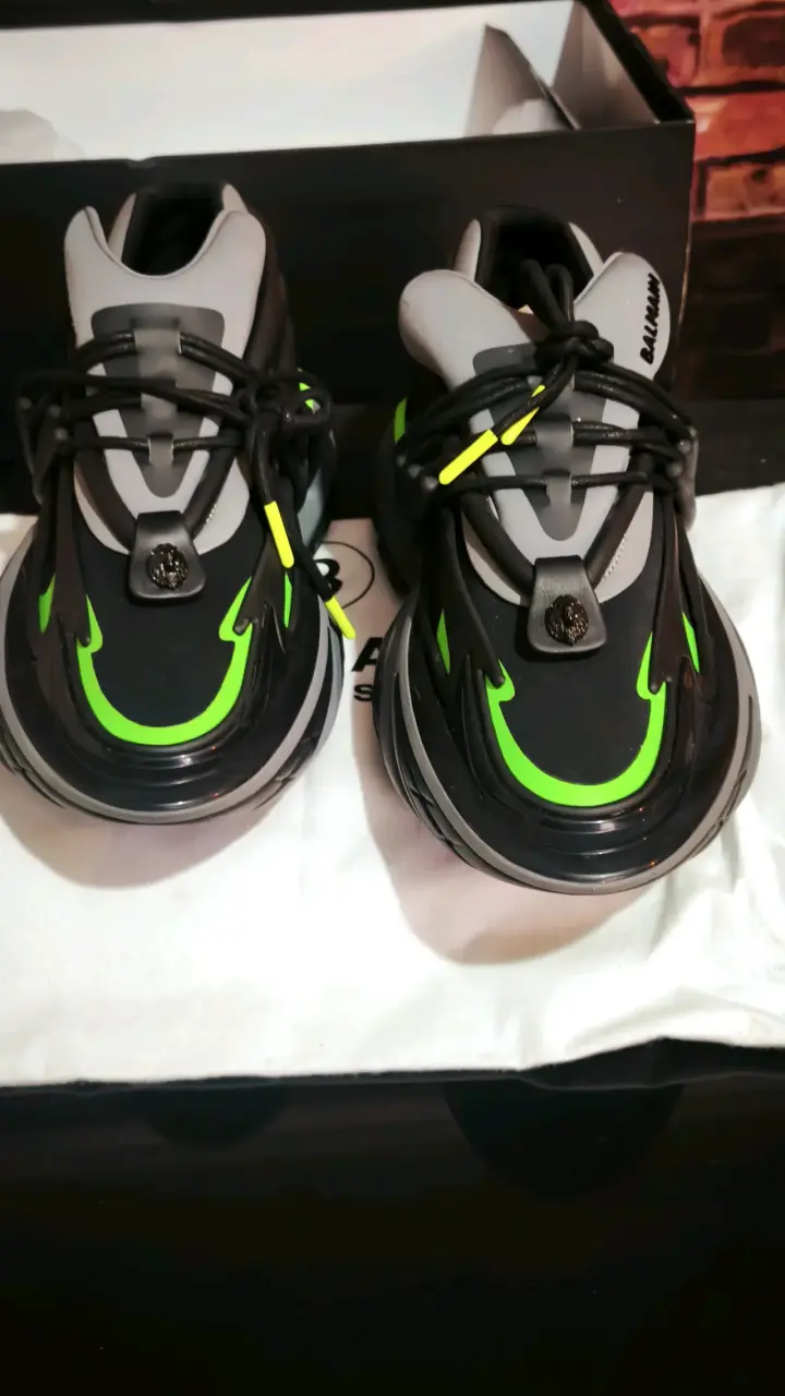 Zapatillas deportivas Balmain negras y verdes - 5