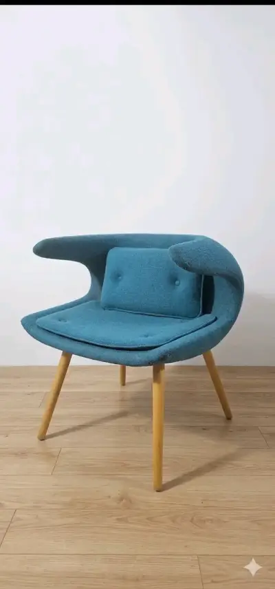 Sillón azul moderno - miniatura 1