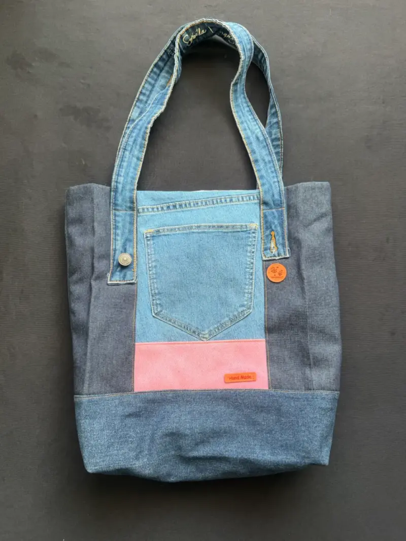 Bolso de mezclilla reciclada, hecho a mano 👜 - 1
