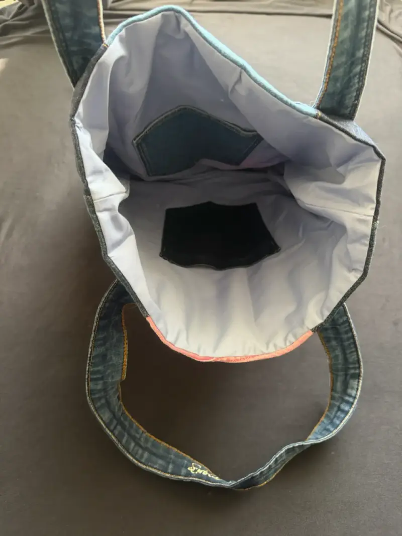 Bolso de mezclilla reciclada, hecho a mano 👜 - 4