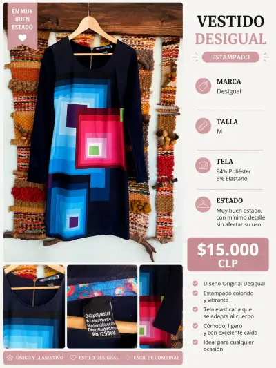 Vestido estampado Desigual - miniatura 1