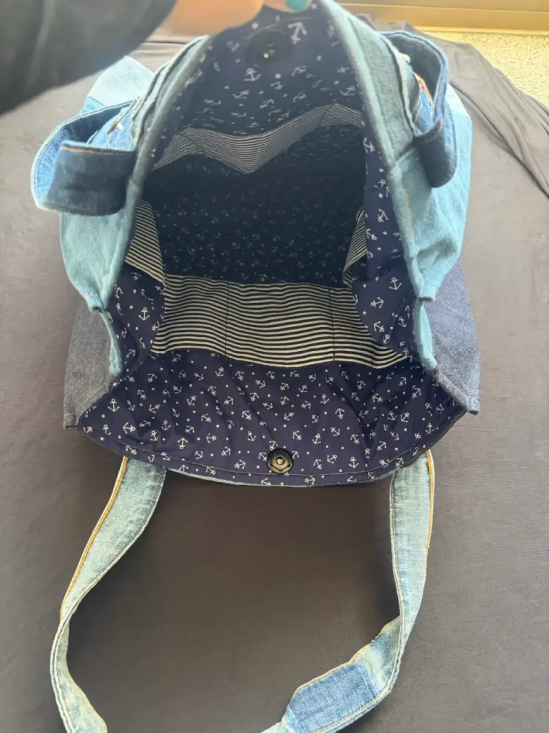 Bolso de mezclilla reciclada hecho a mano 👜 - 5