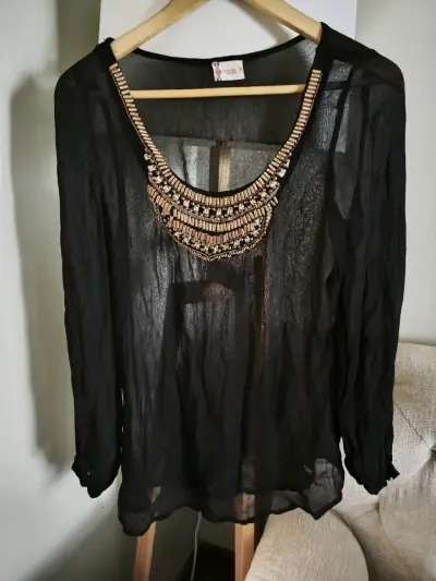Blusa gasa transparente - miniatura 1