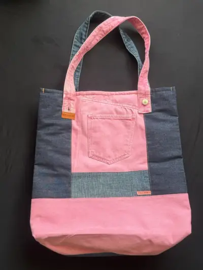 Bolso de mezclilla reciclada, hecho a mano 👜 - miniatura 1