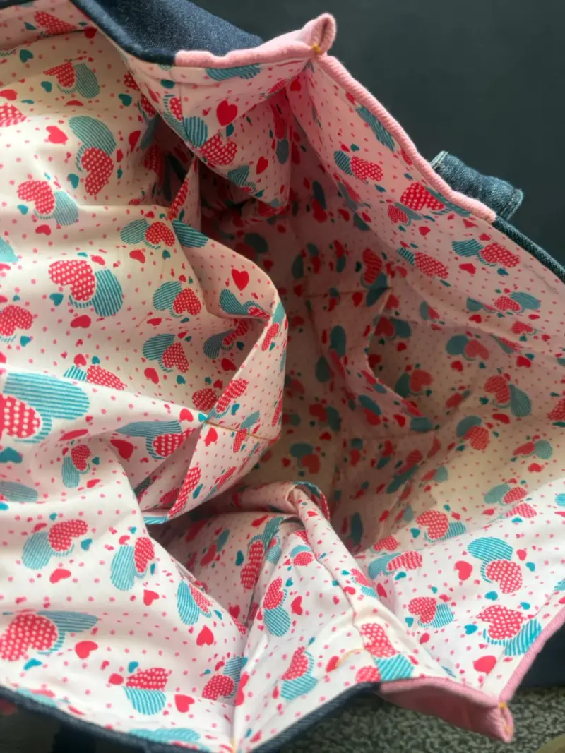 Bolso de mezclilla reciclada, hecho a mano 👜 - 4