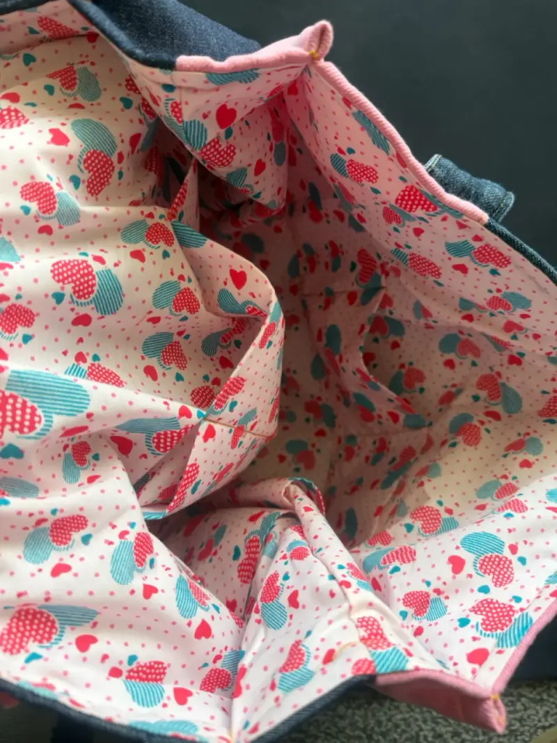 Bolso de mezclilla reciclada, hecho a mano 👜 - 5