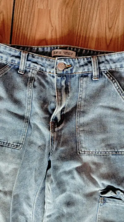 Jeans claros para niña talla 14 - miniatura 1