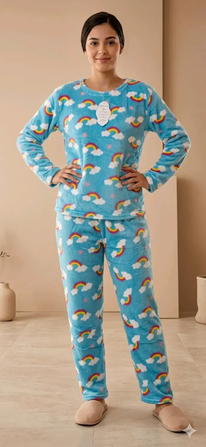 Pijama polar estampado